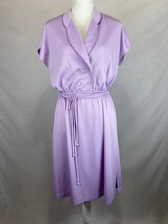 Vintage Handmade 1970’s Lavender Polyester Dress
