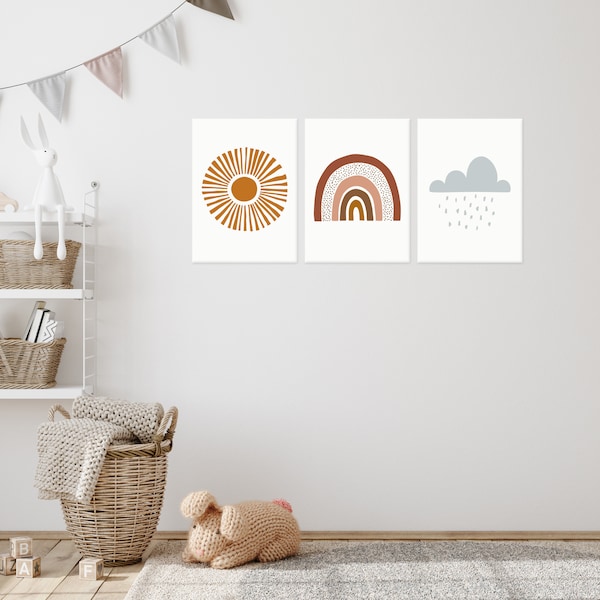 Ready To Hang Wall Art ~ Nursery Decor ~ Kids Wall Canvas ~ Kids Room Decor - Scandinavian Wall Art - Girls Room Wall Art ~ Kids Room Canvas