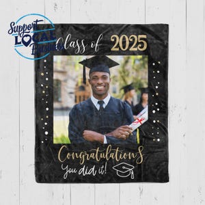 2025 Graduation Gift, Blanket For Graduation, Personalized Graduation Blanket, Senior Grad Gift, Custom Graduation Blanket, Class of 2025