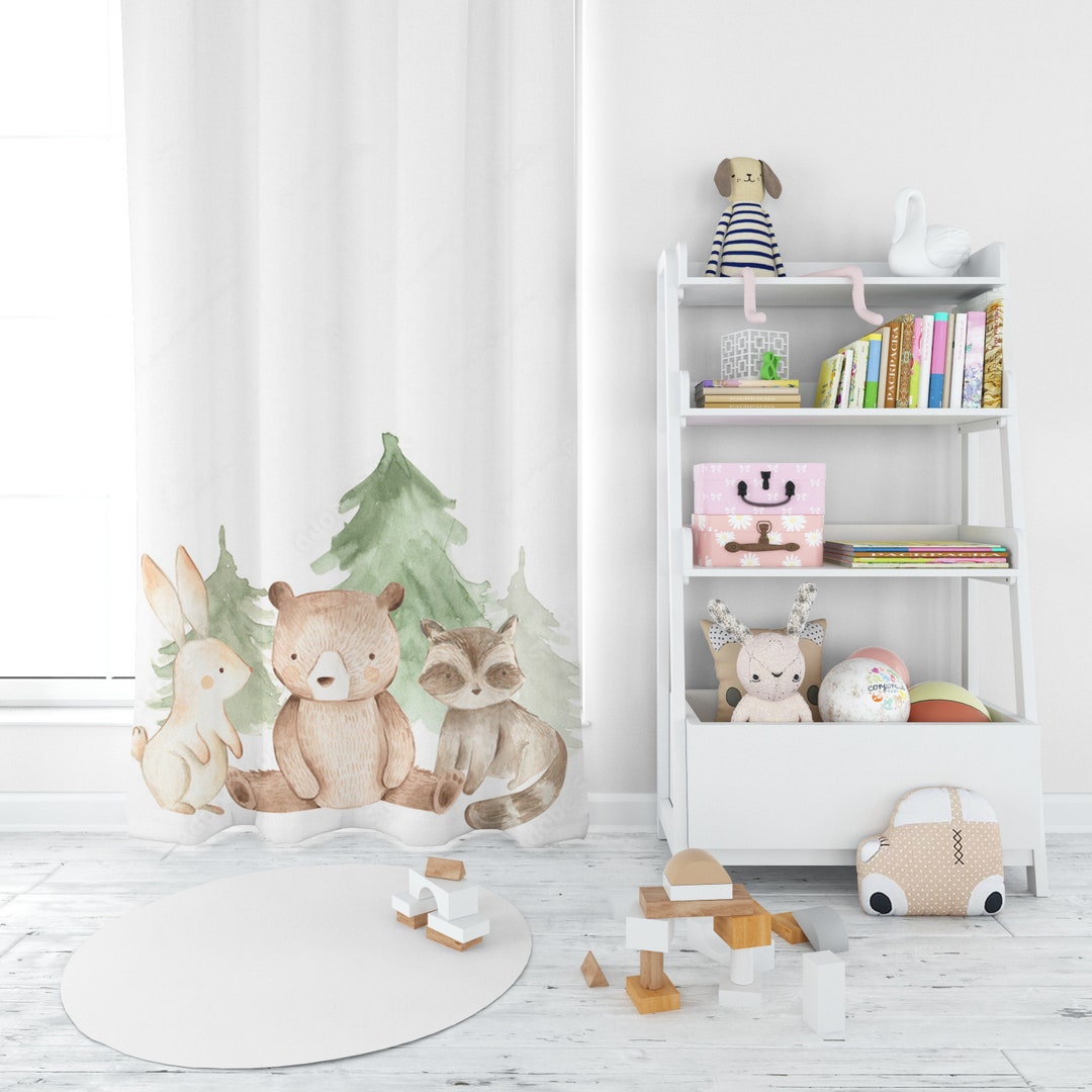 Woodland Animals Curtains, Animals Pattern Curtains , Blackout Curtains