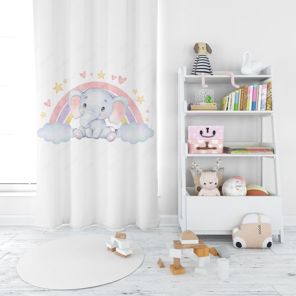Elephant Nursery Curtains Blackout Etsy