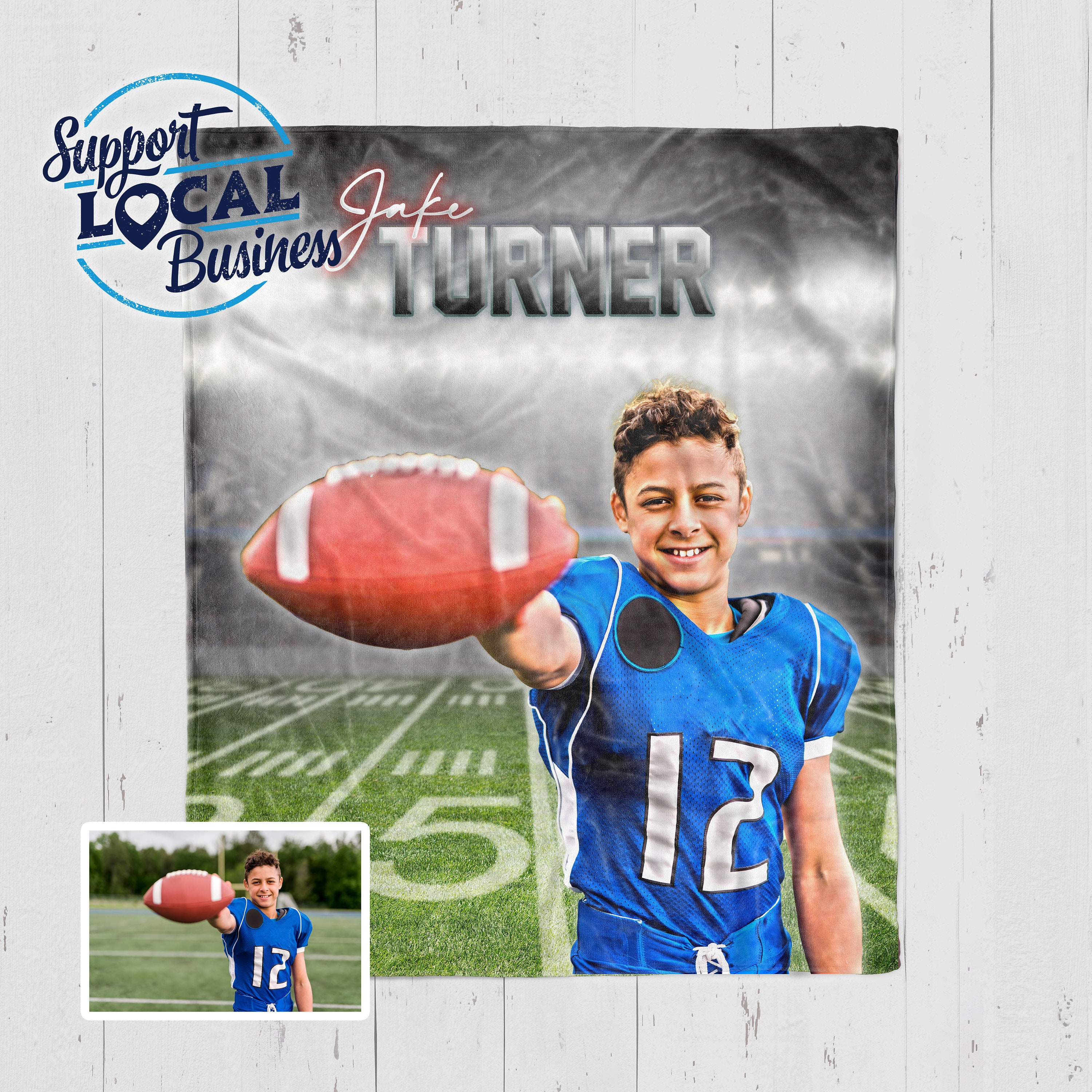 Custom Football Blankets Etsy UK
