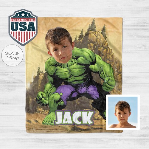 Kids Superhero Blanket Personalized Kids Blanket Custom Etsy