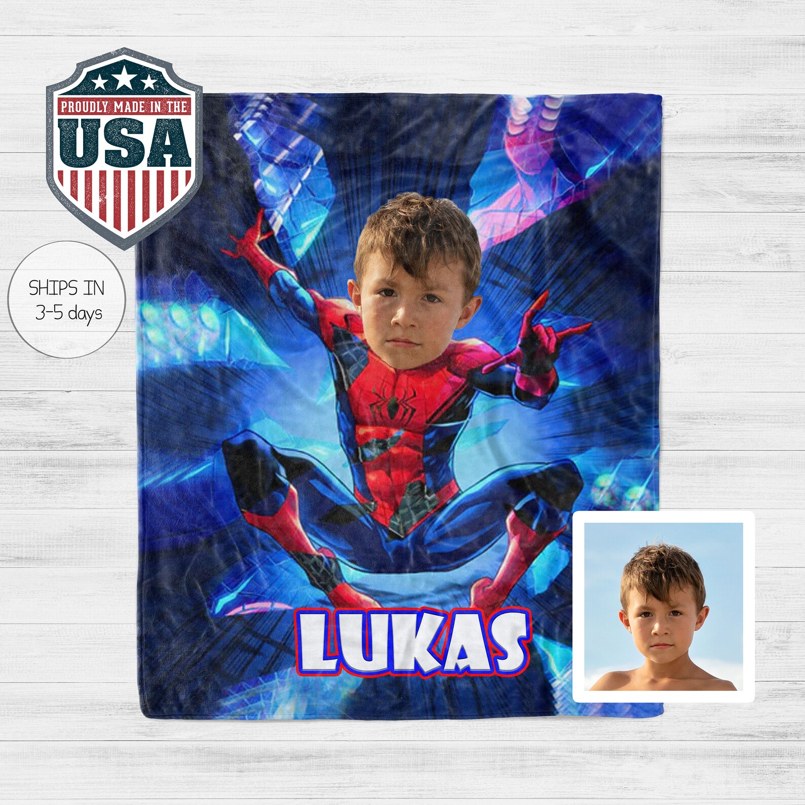 Kids Superhero Blanket Personalized Kids Blanket Custom Etsy