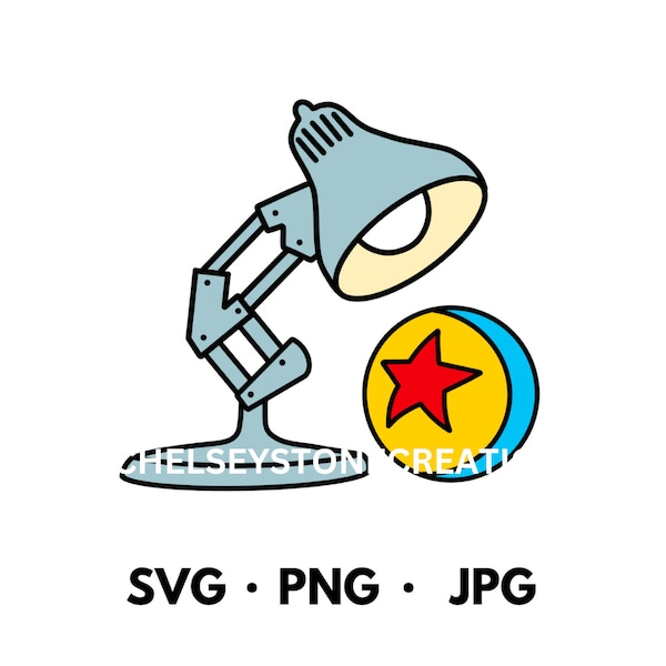 Pixar Lamp SVG Cut Image PNG