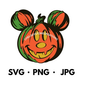 Pumpkin Mickey SVG Cut Image PNG