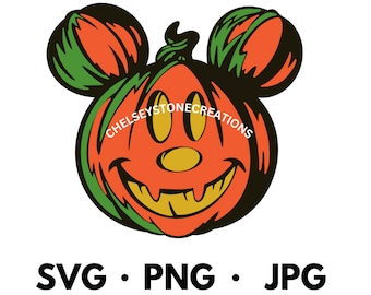 Pumpkin Mickey SVG Cut Image PNG