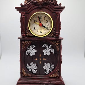 Decorative Table Clock, Wooden Clock, Desk top Clock, Vintage Mantel Clock, Tabletop Decor, Housewarming Gift, Wedding Gift, Birthday Gift