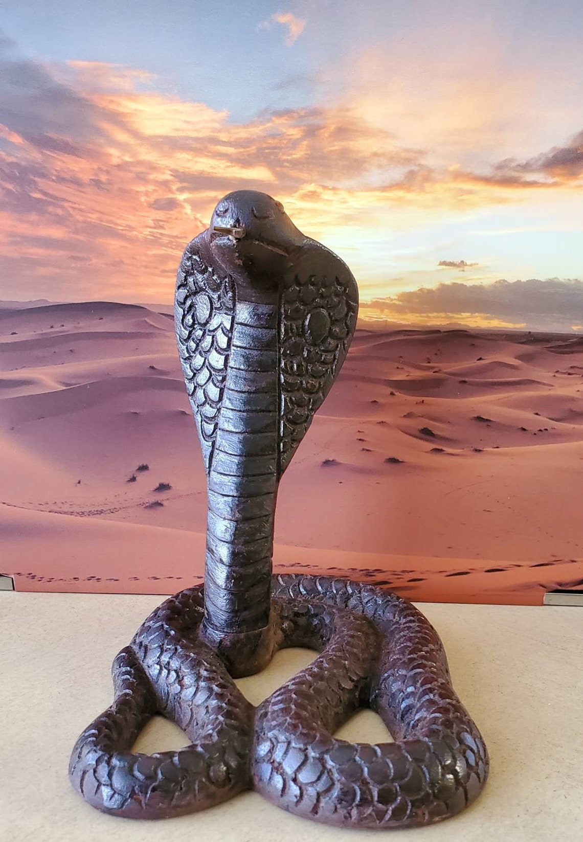 Snake Wood Statue Antique Snake Rosewood Statue Vintage Etsy