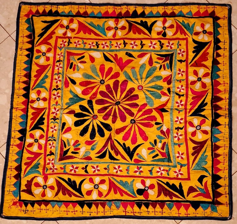 ANTIQUE TABLECLOTH Embroidered Table Decor Vintage Etsy