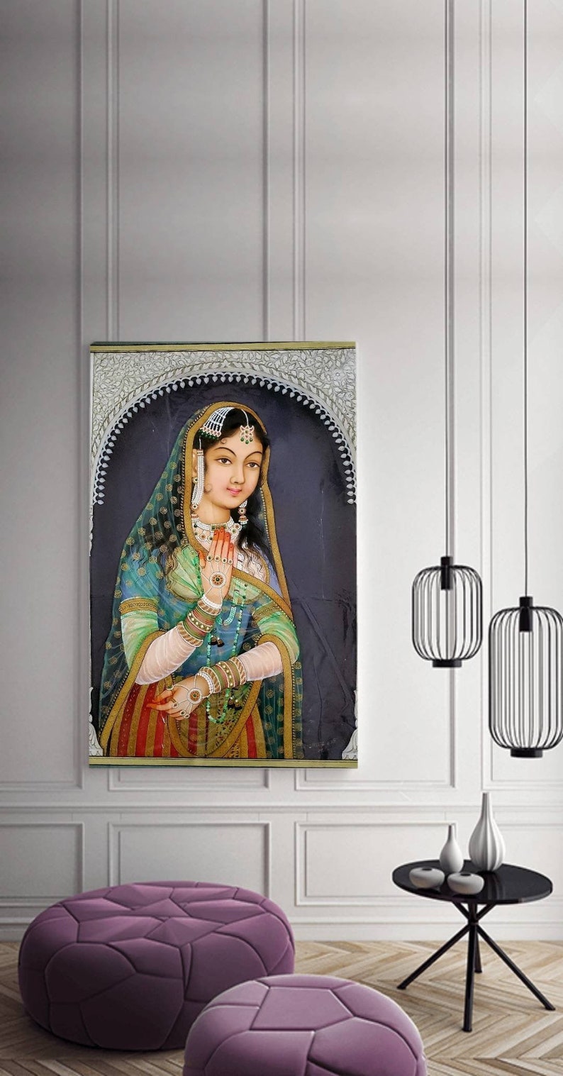 Women Painting, lady Painting, Indian Paintings of Women, Indian Traditional Art, Cardboard Painting, shops Paintings of Women,Cardboard Wall Art