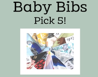 Bandana Baby Bibs | Choose 5! | Made in New Zealand