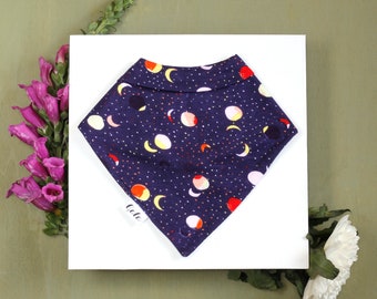 Bandana Baby Bib (Organic Cotton) - Outer Space - Made in New Zealand