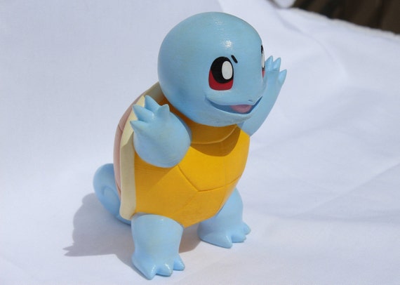Carapuce Squirtle Pokemon Hand Painted 3d Printing Etsy