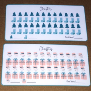 Laminated Christmas Savings Challenge Reusable