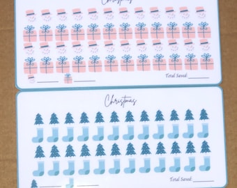 Laminated Christmas Savings Challenge Reusable