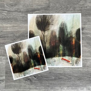 Fleeing Fox. Nursery Art, Woodland Nursery Print, Children&#39;s Wall Art, Woodland Theme. Adventure Theme, Neutral Nursery Art, Art Print