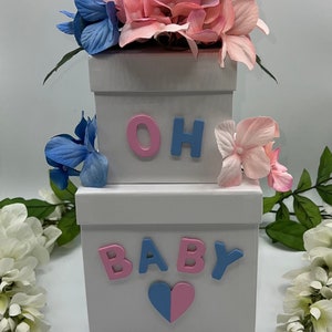 Centralny element przyjęcia z okazji baby shower | Centralny element przyjęcia z okazji ujawnienia płci dziecka | Przyjęcie z okazji ujawnienia płci dziecka | Dekoracje na baby shower | Centralny element z hortensji | Motyw OH BABY