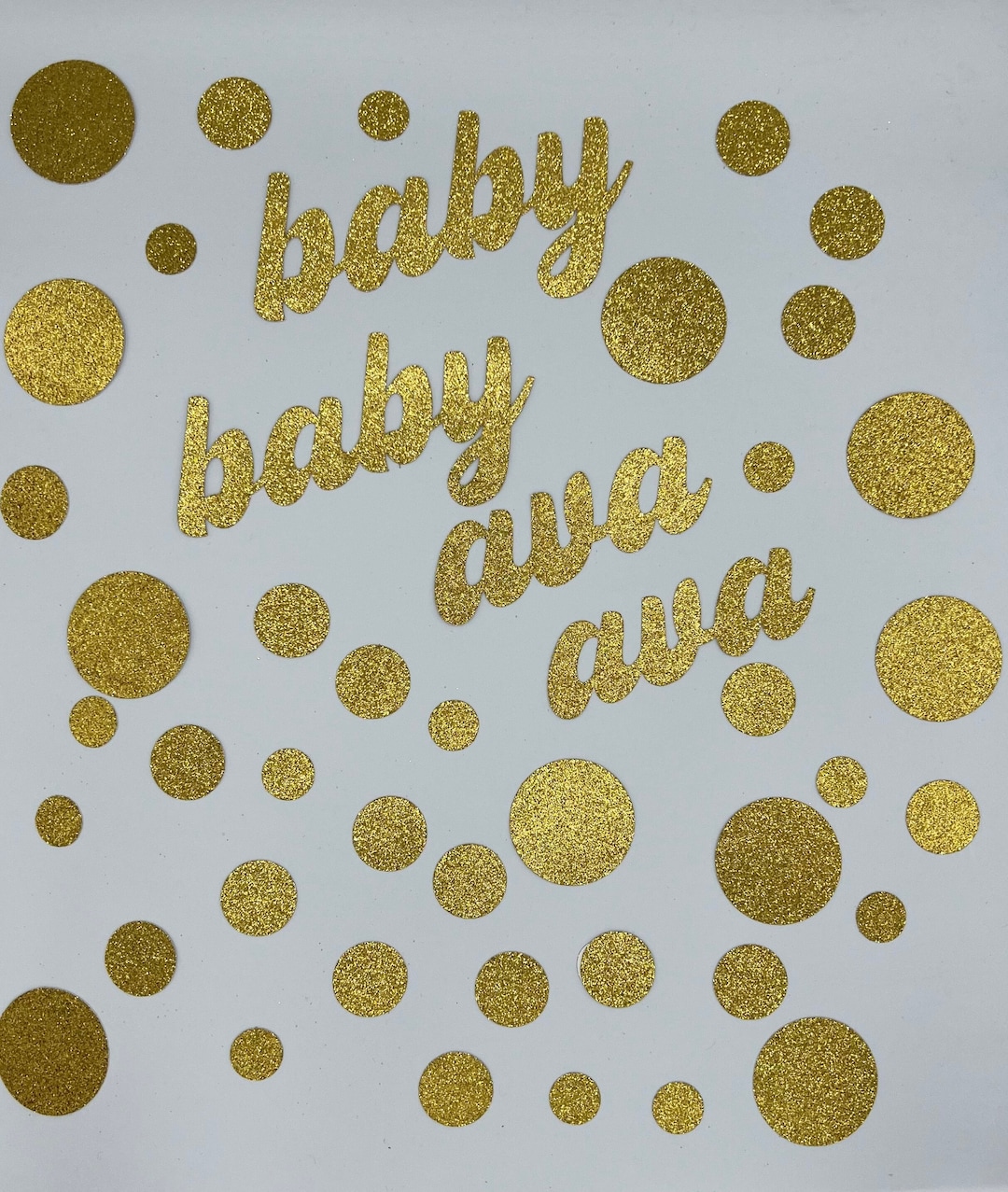 Personalized Baby Shower Glitter Table Confetti Baby Shower Decor Etsy