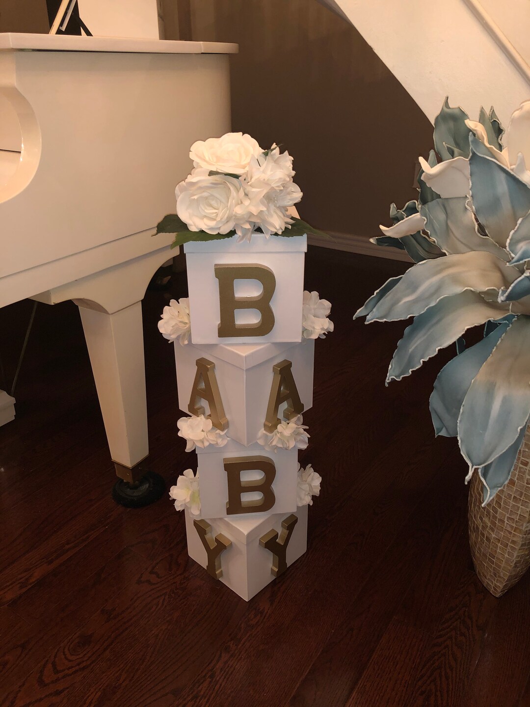 Baby Block Tower Baby Box Tower Decoration Gender Reveal Decorations