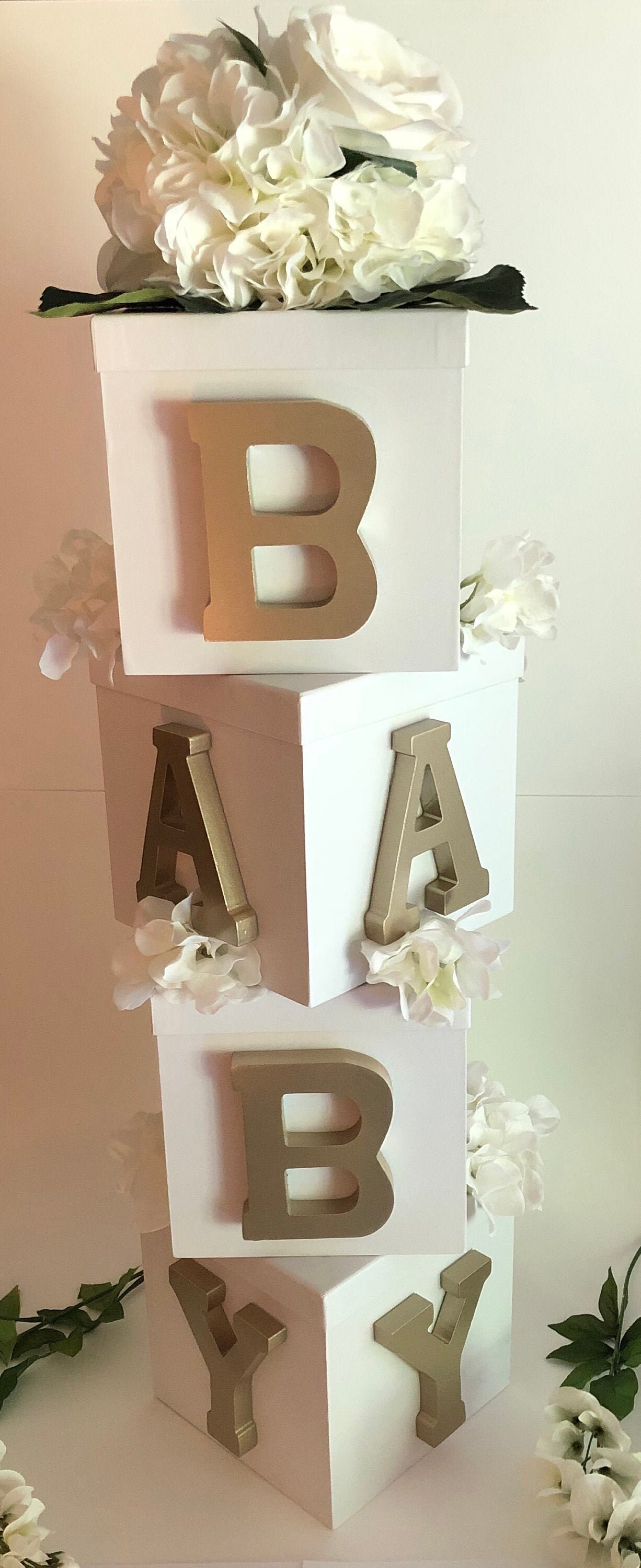 Baby Block Tower Baby Box Tower Decoration Gender Reveal Decorations
