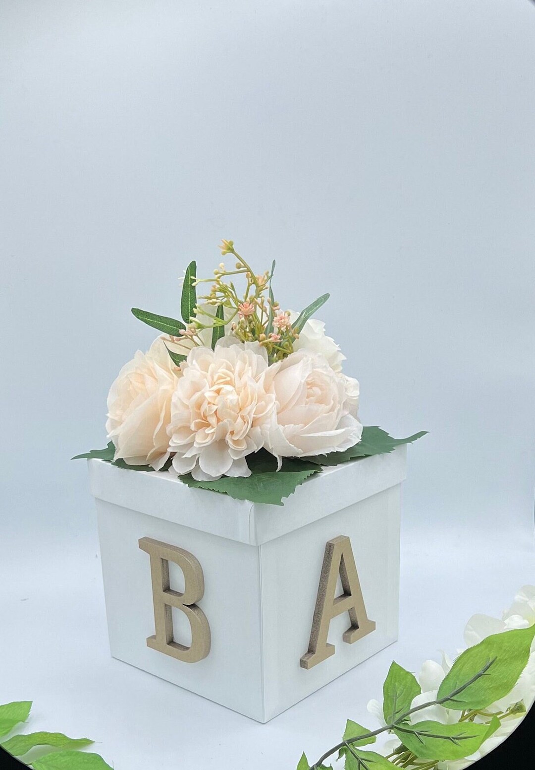 Baby Shower Centerpiece Blush Rose/white Flowers Baby Shower Décor