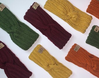 Twisted headbands/ crochet headbands/ handmade headbands/ crochet twisted headbands\ ear warmer/ crochet accessories\ valentines day\ gifts