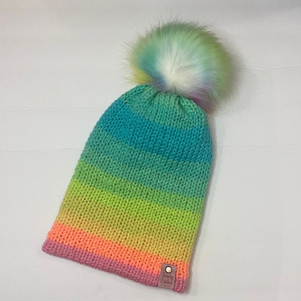 Gorro Tiktok / gorro kaytedid86 / gorro arco iris / sombrero de invierno / sombrero de rayas retro / kaytedids