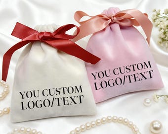 Schmuckbeutel mit benutzerdefiniertem Logo, Samtgeschenkbeutel, personalisierte Schmuckbeutel, kleine Kordelzugbeutel, Kristallbeutel, Geschenk- & Partybevorzugungsbeutel