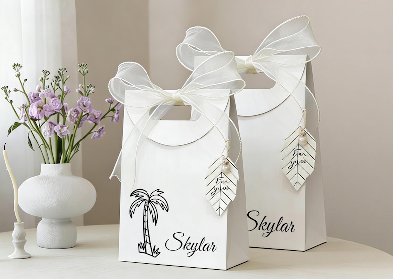 Personalized Name Gift Bags/elegant Bridesmaid Gift Bags/bulk Party ...