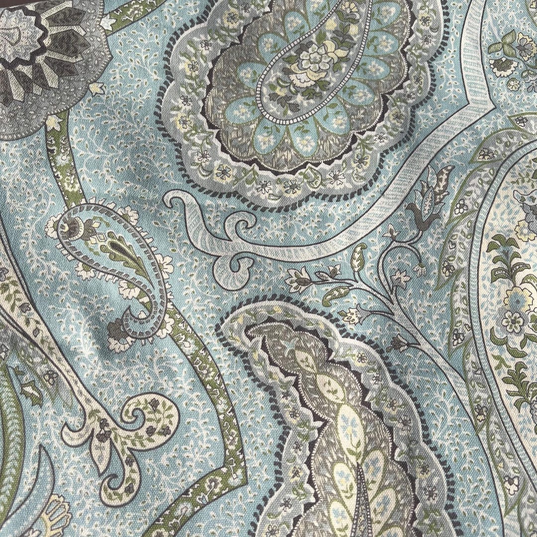 Housse de couette + taie(s) d'oreiller satin de coton - Paisley Gris