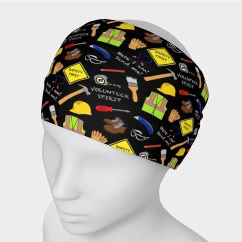 Safety First Construction Volunteer Headband Etsy