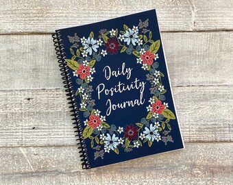 60 Day Positivity Journal Blue Spiral Bound