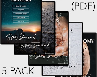 Bible Study Journals PDF 5 pack bundle Genesis-Deuteronomy