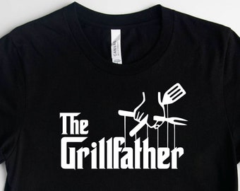 The Grillfather Shirt, Funny BBQ Gifts For Dad From Daughter, Father's Day Gift, Father's Day Tee, BBQ Meat Chicken Lover Shirt, Dad Shirt