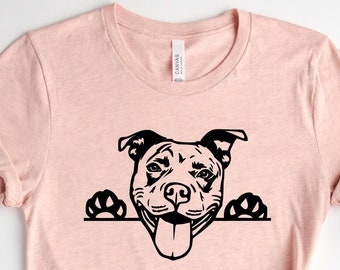 Pitbull Shirt | Pitbull Lover Shirt Gift | Pitbull Owner Gift | Pitbull Mom Gift | Pitbull Gifts | Pitbull Portrait Shirt | Dog Mom Gift