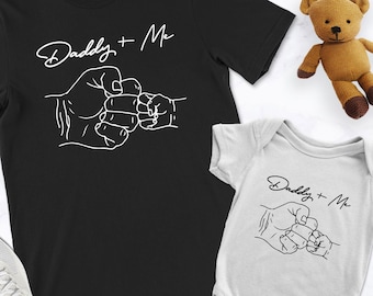Matching Daddy and Me Fist Bump,Father's Day Gifts,Father's Day Shirt,Gifts For Dad, Dad and Son Shirt,Dad and Daughter Shirt,Daddy Of Girls