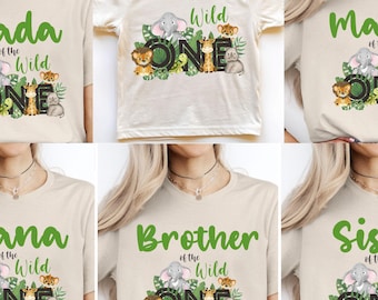 Safari Birthday Shirt, Wild One Family Birthday Shirt,Wild One Family Matching Shirts,Wild One Birthday Boy Tee,First Birthday Safari Outfit