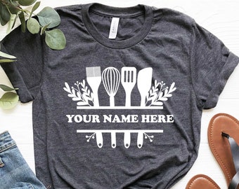Personalized Chef Gift, Kitchen Chef Shirt, Home Cook Gift, Gifts For Female Chef, Male Chef Shirt, Cooking Shirt, Mom Cooking Gift