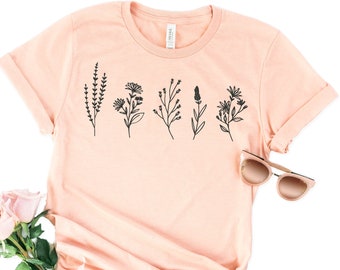 Wildflowers Shirt, Valentine Shirt, Floral Tee, Valentine Gift, Gifts For Her, Gifts For Mom, Fall Shirt, Spring Shirt