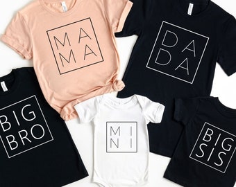 Matching Family Shirts, Mama Shirt, Dada Shirt, Big Bro Shirt, Big Sis Shirt, Mini Shirt, Mom Shirt, Dad Shirt, New Dad Gift, New Mom Gift