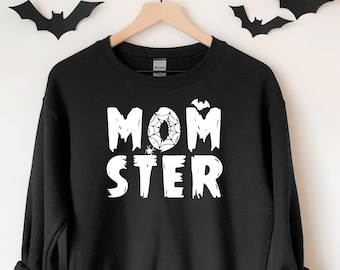 Momster Sweatshirt, Gift for Mom, Mom Halloween Sweater, Women Halloween Costume, Halloween Sweatshirt, Funny Halloween, Halloween Momster