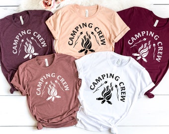 Camping Crew Shirt, Family Camping Gift, Happy Camper Shirt, Camping Squad, Matching Shirts, Camping Family Shirt, Gift For Campers