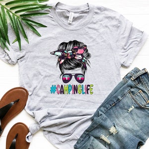 Camping Life Shirt, Womens Camping Shirt, RV Camping Gifts, Nature Lover Shirt, Glamping Shirt, Happy Camping Tee, Camper Shirt, Camp Shirt image 2