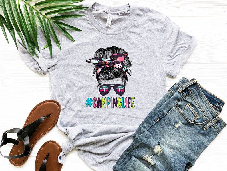 Camping Life Shirt, Womens Camping Shirt, RV Camping Gifts, Nature Lover Shirt, Glamping Shirt, Happy Camping Tee, Camper Shirt, Camp Shirt image 2