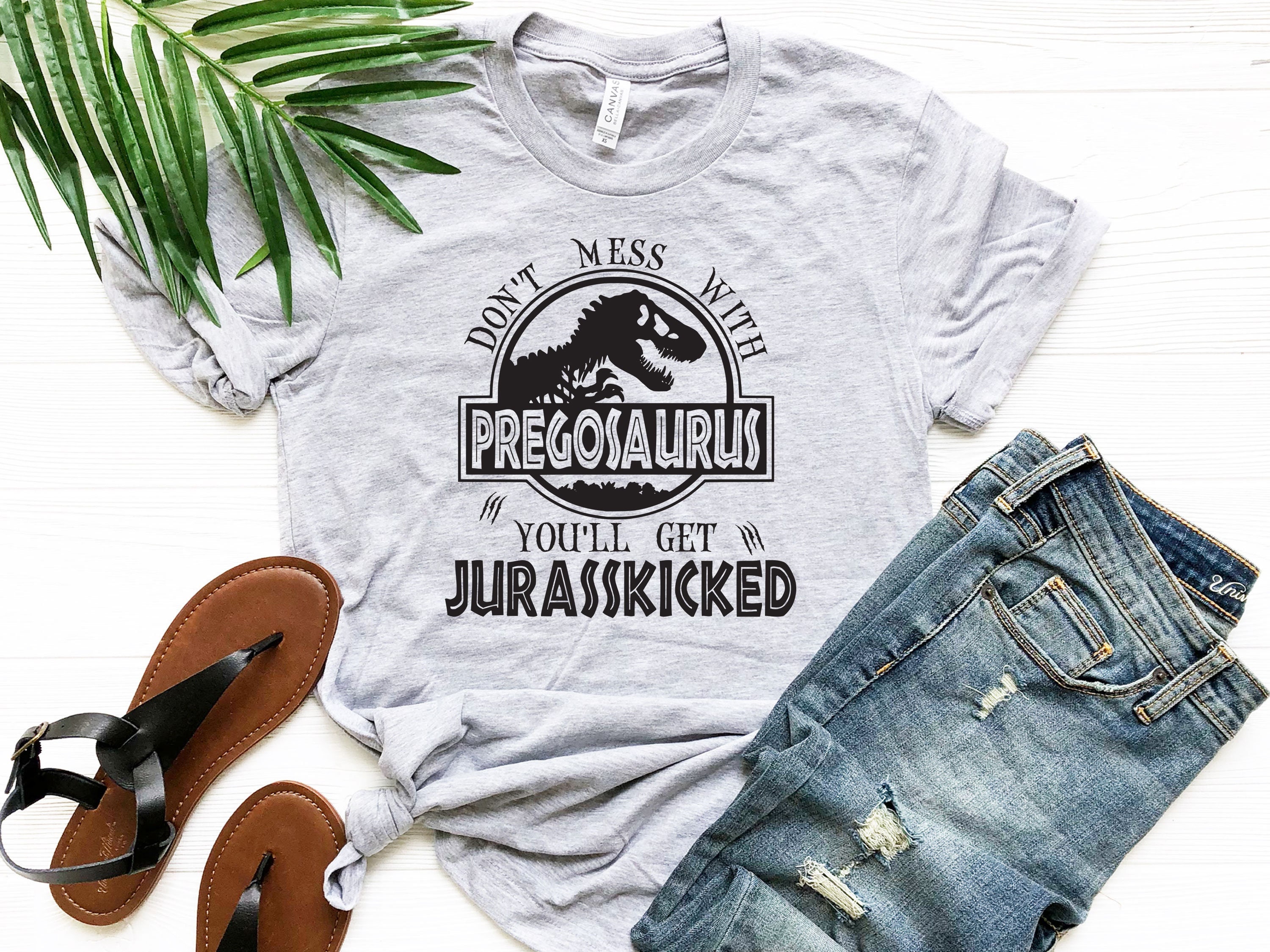 Don't Mess With Pregosaurus You'll Get Jurasskicked, Funny Pregnancy Announcement Shirt, Baby Reveal Shirt, Mom To Be Shirt, New Mom Gift