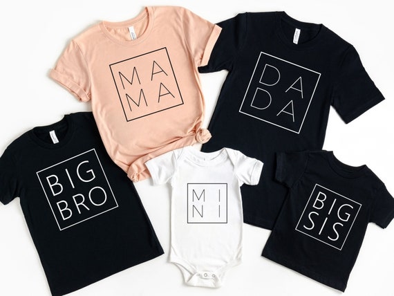 Matching Family Shirts, Mama Shirt, Dada Shirt, Big Bro Shirt, Big Sis Shirt, Mini Shirt, Mom Shirt, Dad Shirt, New Dad Gift, New Mom Gift