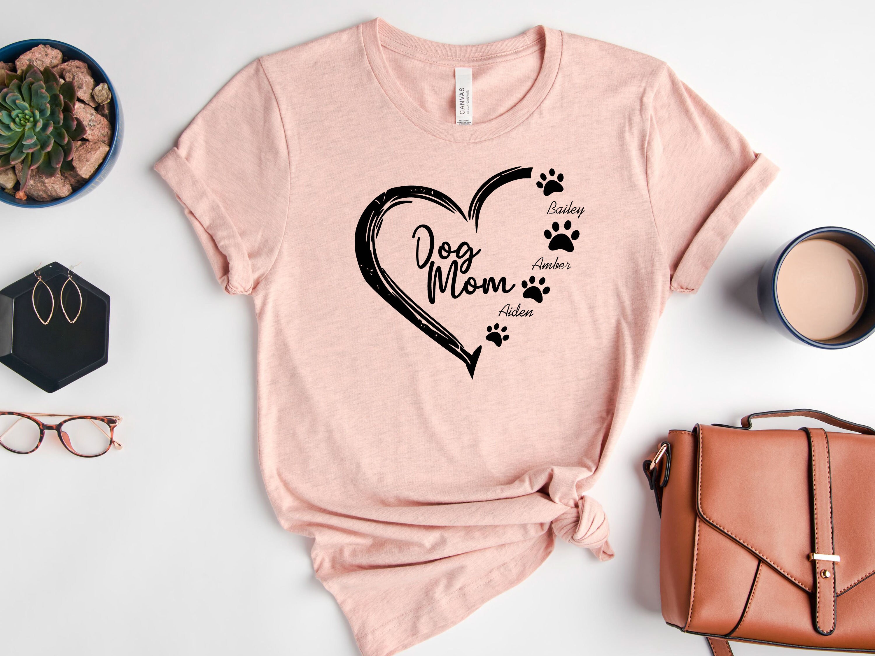 Personalized Dog Mom Shirt Dog Lover Gift Mom Of Dogs Dog Etsy