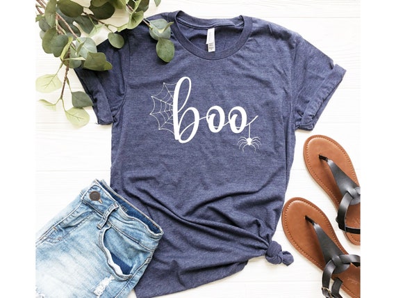 Boo Shirt, Halloween Shirt, Halloween Gifts, Halloween Night Shirt, Haunted Vibes Shirt, Ghost Prints, Spooky Season Shirt, Couples Costumes