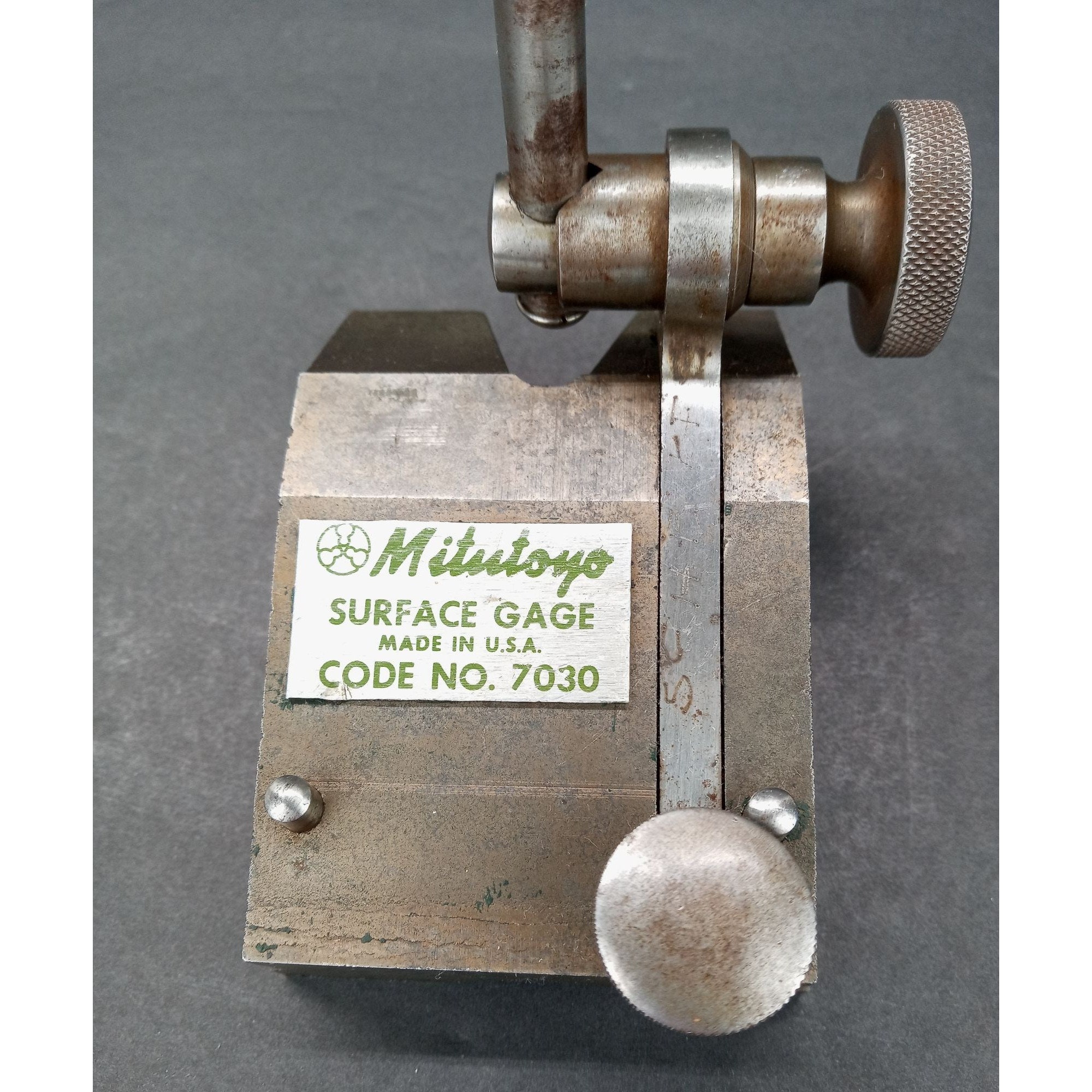Vintage Mitutoyo Surface Gage Indicator Early Stand 7030 Green Etsy